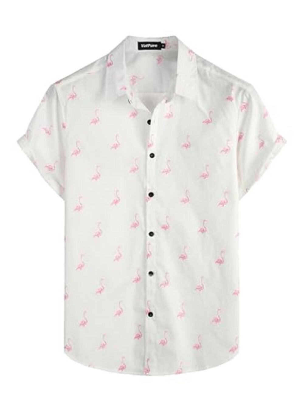 Mens 100 Cotton Hawaiian Shirt Floral Button Down Beach Aloha Tropical White